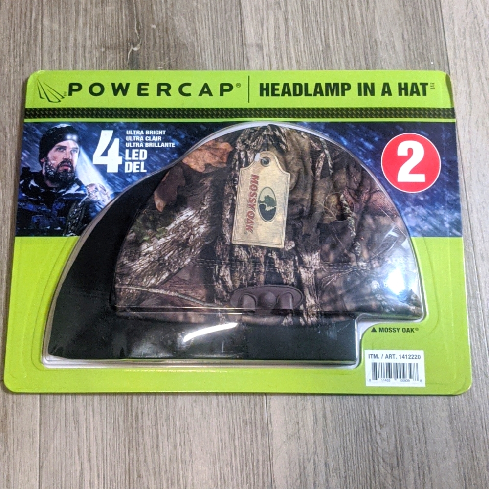 Mossy Oak Power Cap Headlamp in a hat 2qty - Picture 1 of 2